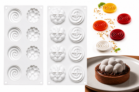 Tourbillon & Clouds Silicone Mould 8 Cavity
