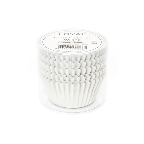 Loyal Foil Baking Cups - White 100pk