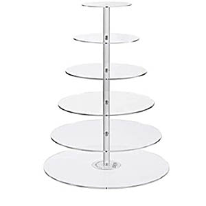 Acrylic 6 Tier Round Cupcake Stand