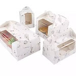 CDS-4 Cupcake Box with Handle Marble