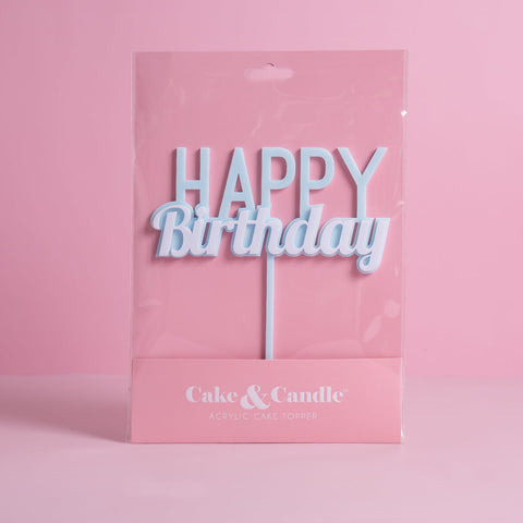 MILKSHAKE Happy Birthday Cake Topper - BUBBLE GUM