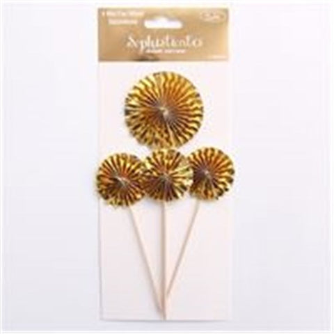 Shmick Mini Fan Wheel 4pk Gold