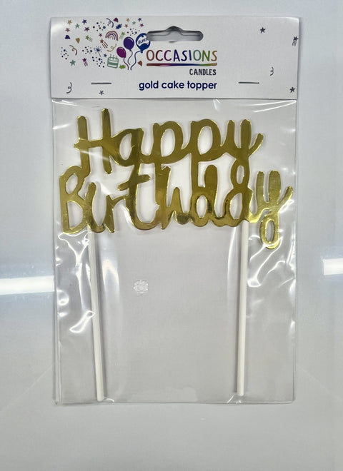 Happy Birthday Topper Gold Card