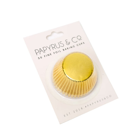 Papyrus & Co Fine Foil Baking Cups 408 50 Pack Gold