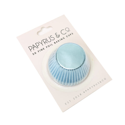 Papyrus & Co Fine Foil Baking Cups 50mm Standard 50 Pack Pastel Blue