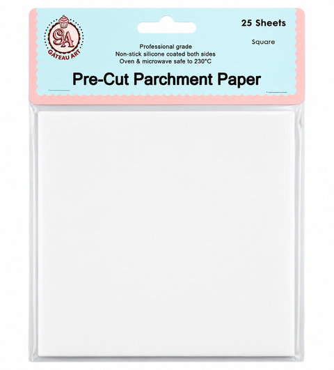 Gateau Art -Pre-Cut Parchment Paper - 8" Square