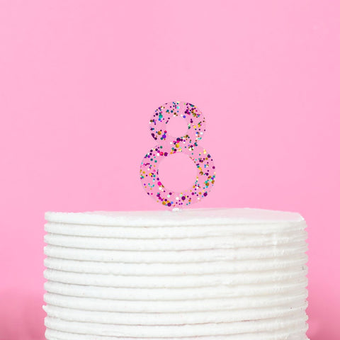 Acrylic Cake Topper Glitter #8