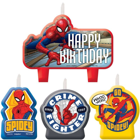 Spiderman Candle 4 Set