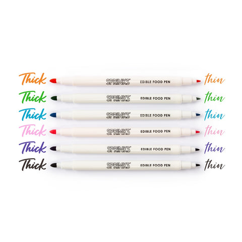 Edible Food Pens Pastel 6 pack