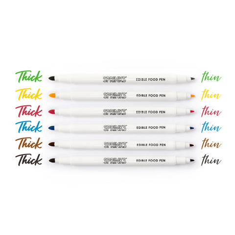 Edible Food Pens Primary 6 pack