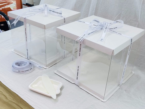 CDS- Square Acetate Cake Box 8x8x6