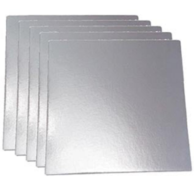 Cake Board Soft Square Silver 14"