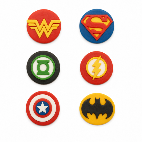 Edible Toppers Superhero Logo