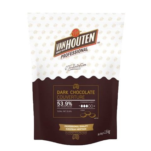 Van Houten Dark Couverture Chocolate 1.5kg