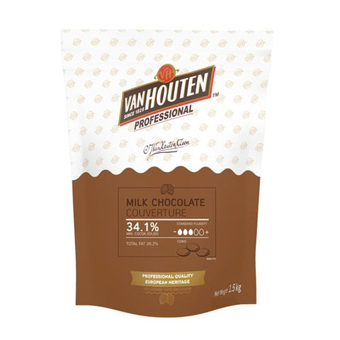 Van Houten Milk Couverture Chocolate 1.5kg