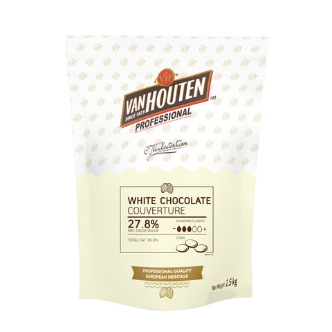 Van Houten White Couverture Chocolate 1.5kg