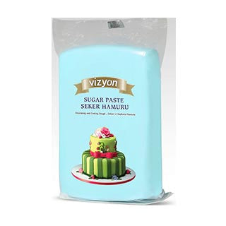 Vizyon Sugar Paste 250g   Light Blue