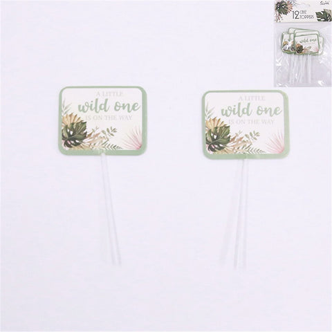 Shmick Wild One Cupcake Toppers 12pk