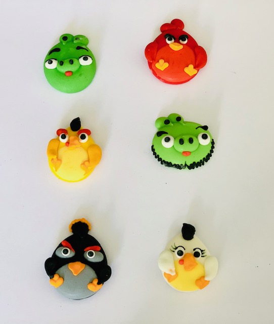 Royal Icing Sugar Edible Kids Favourites Toppers - Angry Birds