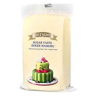 Vizyon Sugar Paste 250g Cream