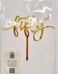Acrylic - Fifty Gold Cake Topper