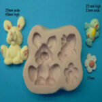 Bunny, Bird and Flower Mould