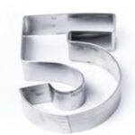 Number 5 Stainless Steel Cookie Cutter