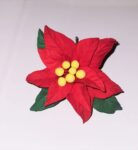 Red Poinsettia Sugar Flower Large