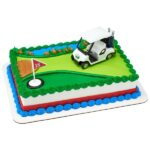Plastic Golf Buggy with Flag Cake Topper