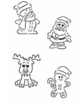 Christmas Cute Symbols Stencil