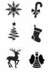 Christmas Symbols Stencil 2 Pack