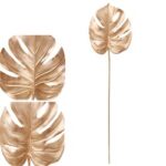 Artificial Gold Monstera Leaf