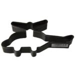 Helicopter Cookie Cutter Black
