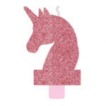 Unicorn Candle Pink Glitter