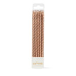 Cake & Candle: Spiral Candles Gold 12 Pack