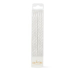 Cake & Candle: Spiral Candles Pearl White 12 Pack