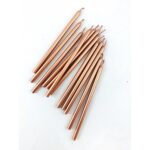12cm Tall Cake Candles Rose Gold 12 Pack