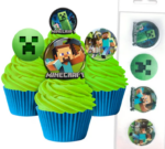 Wafer Paper Cupcake Toppers - Minecraft