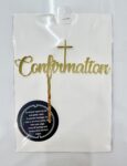 Acrylic - Confirmation With Cross Gold