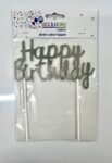 Happy Birthday Topper Silver Card