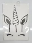 Acrylic - Unicorn Horn, Ears & Eyes Silver
