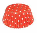 Squires Kitchen Mini Cupcake Cases Red w/ Spots